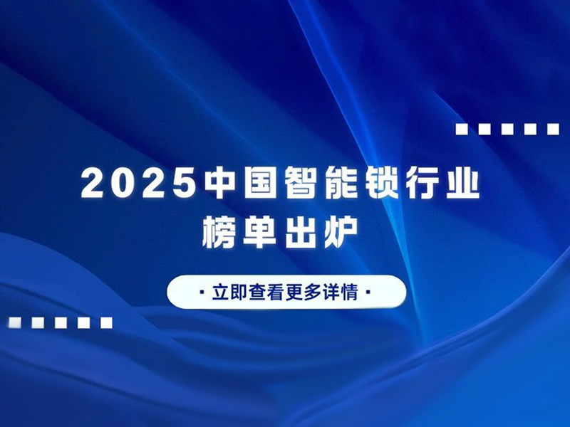 2025中國智能鎖行業(yè)榜單出爐！領(lǐng)軍品牌、爆款產(chǎn)品全匯總，選品不踩坑